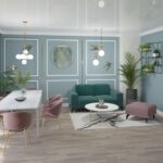 Salon w pastelowych kolorach