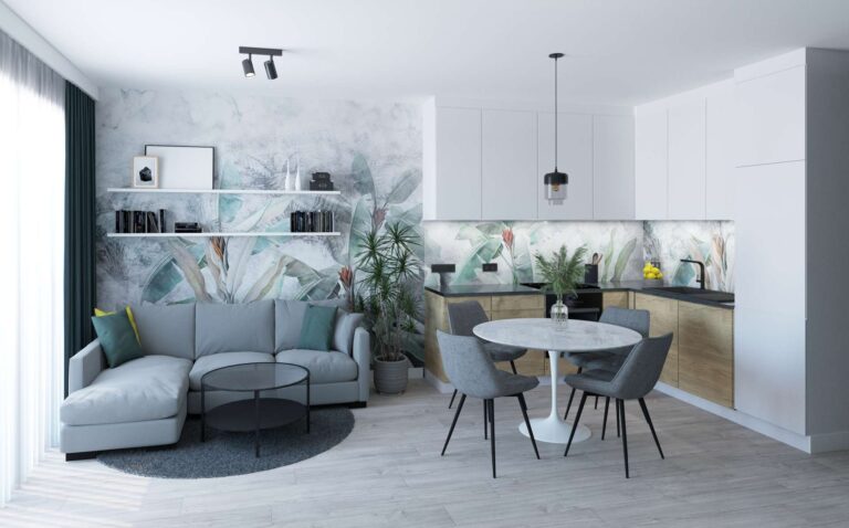 Salon z aneksem kuchennym